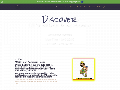 lnsrestaurant.com snapshot