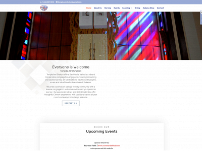 templeamishalom.org snapshot