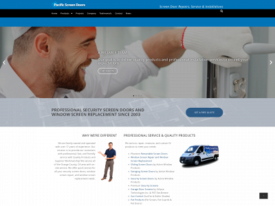 www.pacificscreendoors.com snapshot