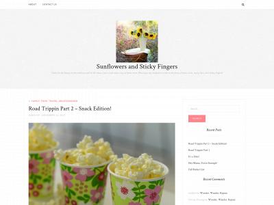 sunflowersandstickyfingers.com snapshot