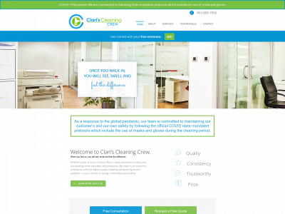 clariscleaning.com snapshot