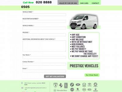 webuyanycarsvans.com snapshot