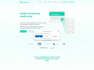 audio-harvest.com snapshot