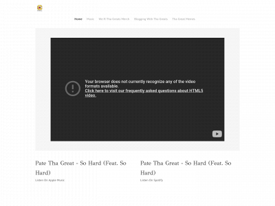 www.officialpatethagreat.com snapshot