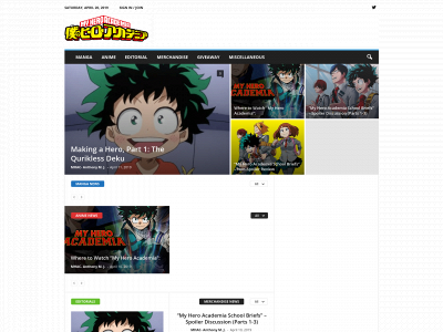 myheroacademiacentral.com snapshot