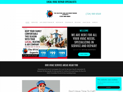 theheatingandairconditioningexperts.com snapshot