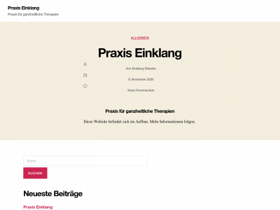 praxiseinklang.ch snapshot