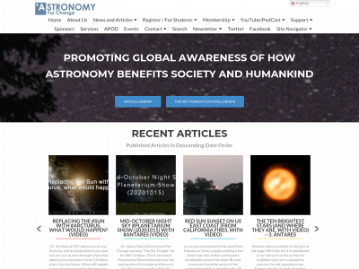 astronomyforchange.org snapshot