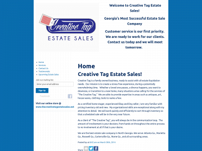 thecreativetagestatesales.com snapshot