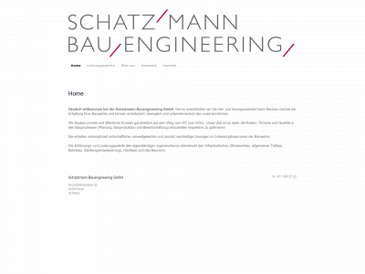 schatzmann-bauengineering.ch snapshot