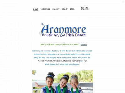 www.aranmoredance.com snapshot