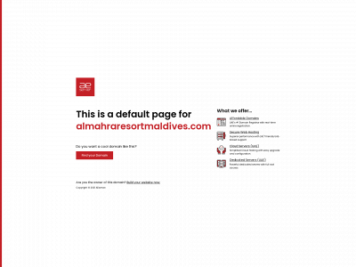 almahraresortmaldives.com snapshot