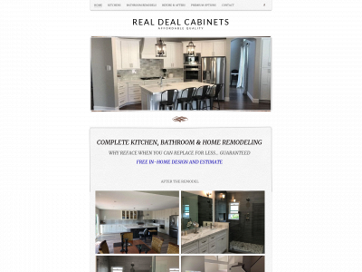 www.realdealcabinets.com snapshot