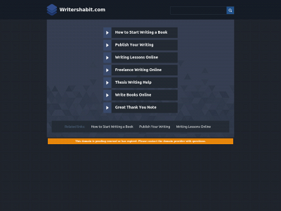 writershabit.com snapshot