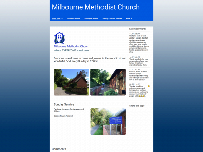 milbournemethodists.com snapshot