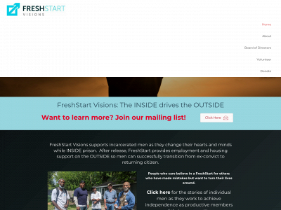 freshstartvisions.org snapshot