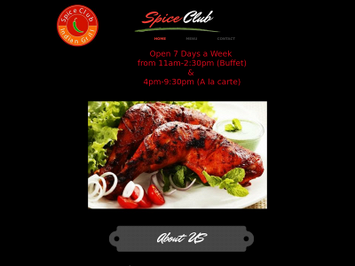 spiceclubgrill.com snapshot