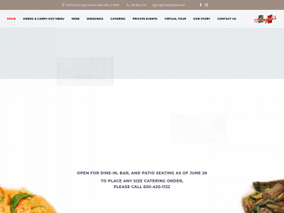 angeliscatering.com snapshot