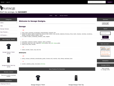 savage-designs.com snapshot