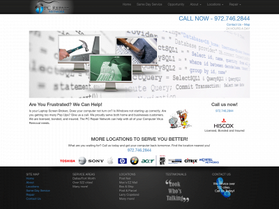 thepcrepairnetwork.com snapshot