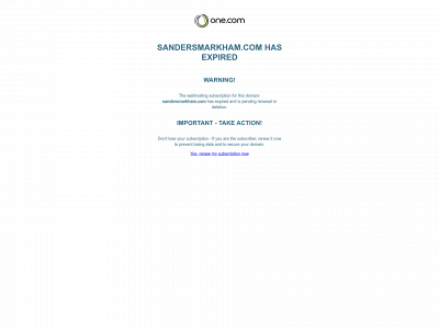 sandersmarkham.com snapshot