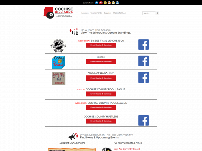 cochisebilliards.com snapshot