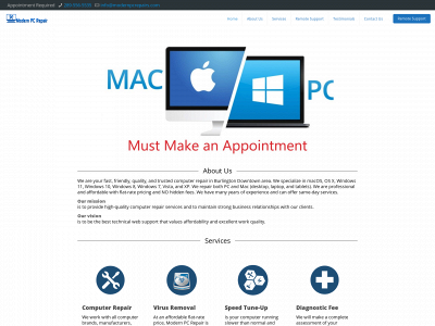 modernpcrepairs.com snapshot