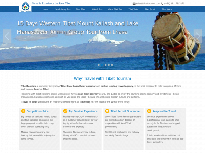 tibettourism.com snapshot