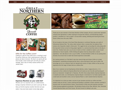 greatnortherncoffee.com snapshot