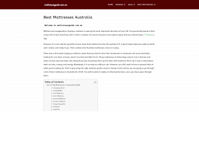 mattressesguide.com.au snapshot