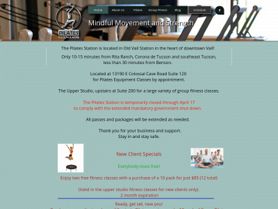 thepilatesstation.com snapshot