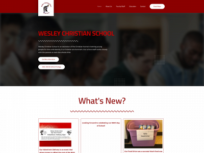 wesleychristianschool.com snapshot
