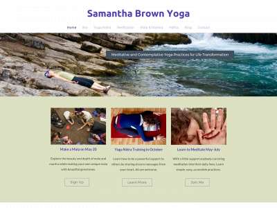 www.samanthabrownyoga.com snapshot
