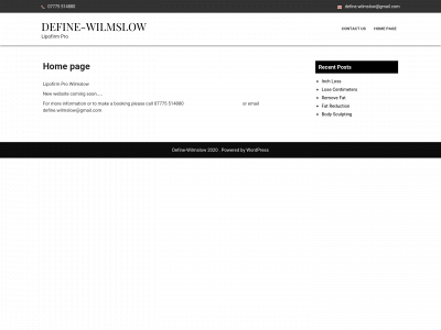 define-wilmslow.com snapshot