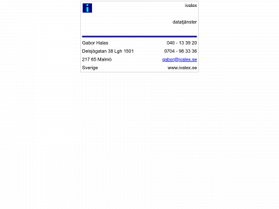 ivalex.se snapshot