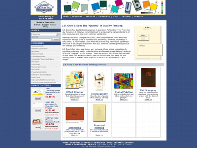 jbgrayprinting.com snapshot