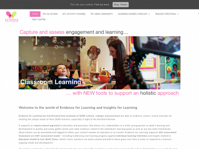 evidenceforlearning.net snapshot