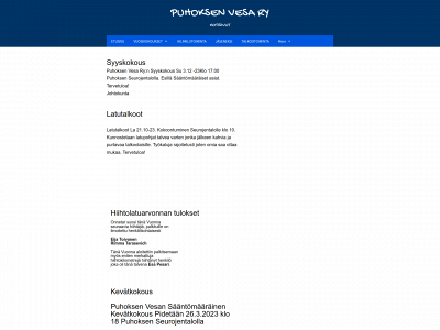 puhoksenvesa.fi snapshot