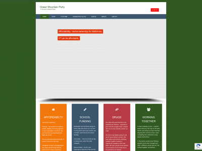 greenmountainparty.com snapshot