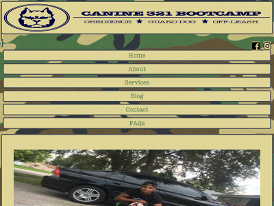 canine321bootcamp.com snapshot