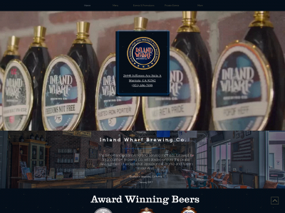 inlandwharfbrewing.com snapshot