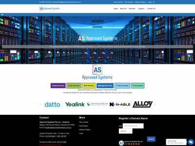 approvedsystems.com.au snapshot