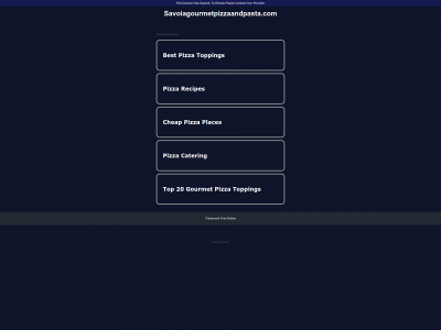 www.savoiagourmetpizzaandpasta.com snapshot