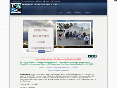 pascla.org snapshot