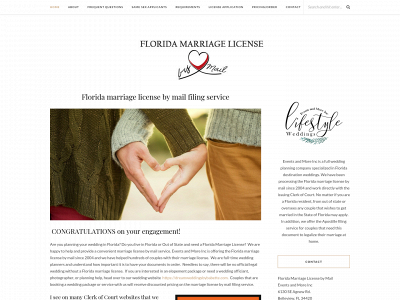 floridamarriagelicense.com snapshot