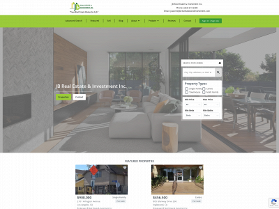 jbrealestateandinvestment.com snapshot