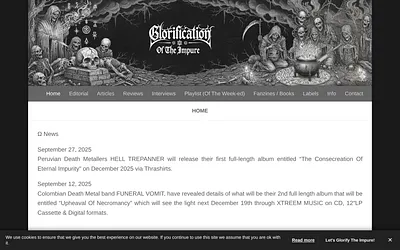 glorificationoftheimpure.com snapshot