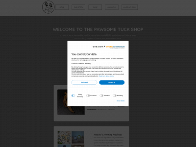thepawsometuckshop.co.uk snapshot