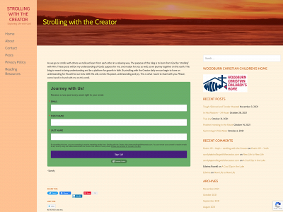 strollingwiththecreator.com snapshot