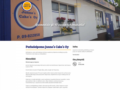junnoscakes.fi snapshot
